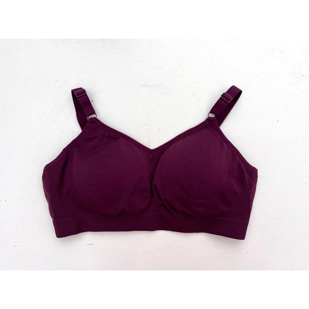 Knix Good to Go Invisible Bra Deep Plum Seamless Wireless Medium Support XL